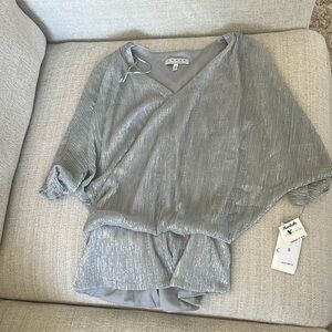 new with tags silver sparkly shirt size small